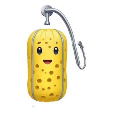 A shower loofa with a hidden camera in it sticker