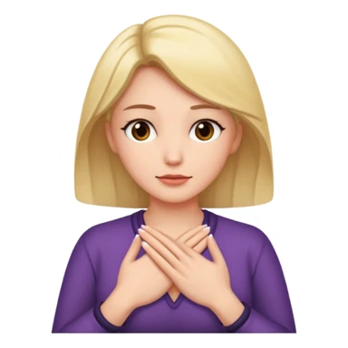 O femeie cu mâinile în sân  sticker