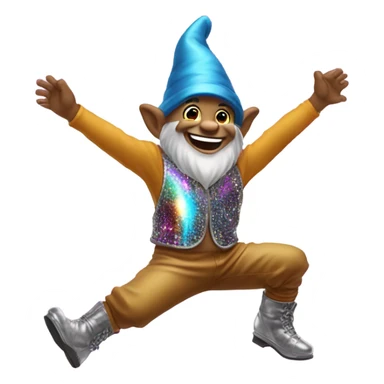A gnome doing the disco sticker