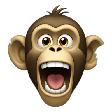 a monkey screaming into the trees about the universal labor of living sticker