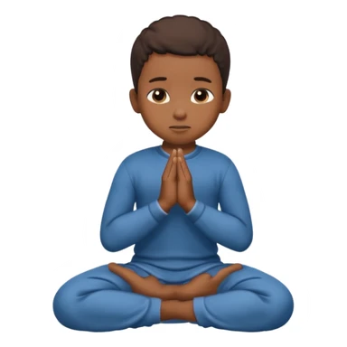 one black boy praying kneeling sticker