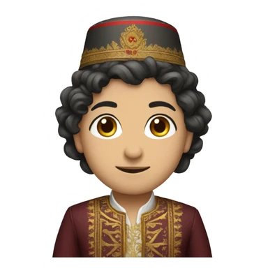 Traditional Armenian or Georgian attire sticker