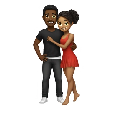 dancer with her boyfriend  sticker