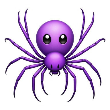 cute 2D simple purple spider sticker