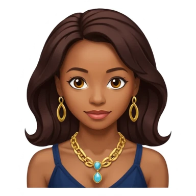 Anika Noni Rose with long dark brown hair sticker