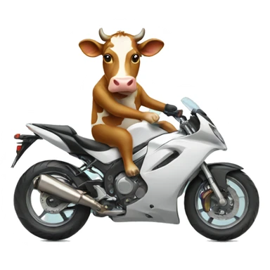 cow on motorbike sticker