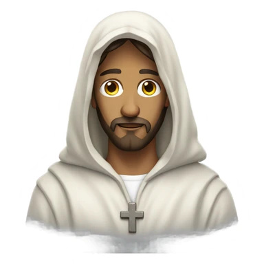 Jesus wearing a hoodie sticker