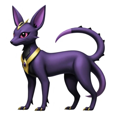 Shiny Dark Edgy Gothic Gloomy Futuristic Salandit-Umbreon-Espeon-Anubis-Hybrid (Full body) sticker