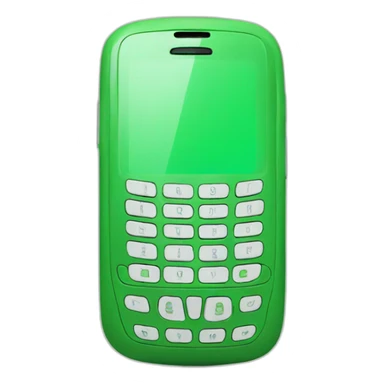 minimalistic green cellphone on white sticker