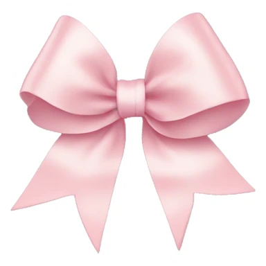 light pink bow with thin ribbon sticker
