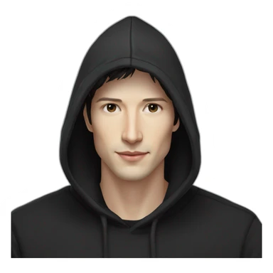 Pavel Durov in black hoodie sticker