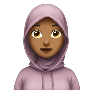 Hijabi girl wearing hoodie  sticker