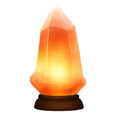 Himalaya’s salt lamp with warm light more crystal like shaped less pointy sticker