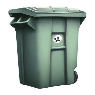 a trash dumpster sticker