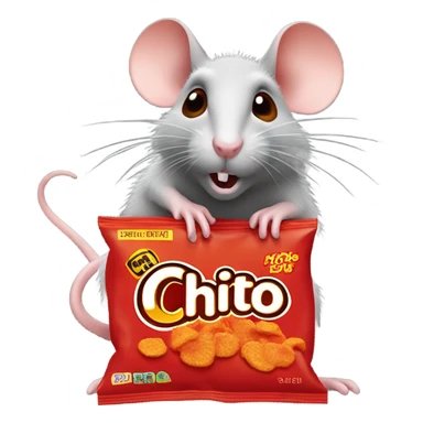 rat eating hot cheetos sticker
