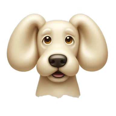 Cream colored balloon dog sticker