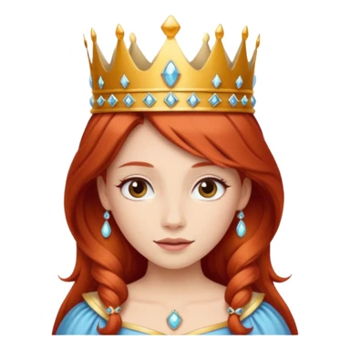 red  haired brown princess sticker