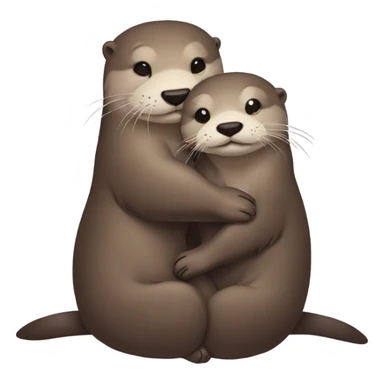 otters in lovs sticker
