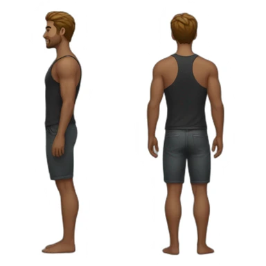 Hot man back full body sticker