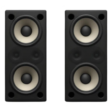 speakers audio black pair sticker