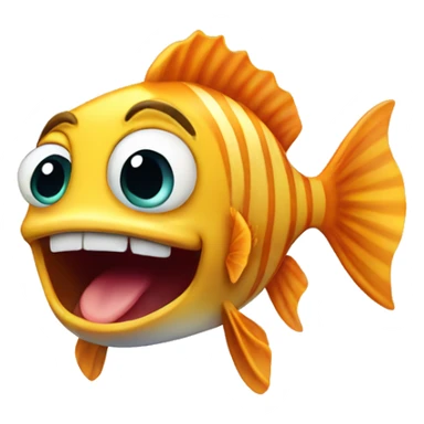 Fish singing happy birthday  sticker