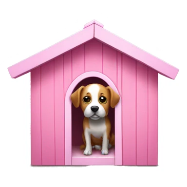Pink dog shed sticker