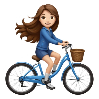 Girl on bike sticker