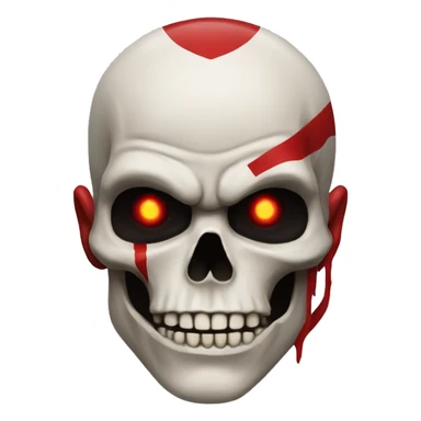 Red line on skull like kratos sticker
