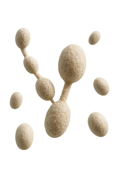 batteri della candida fluttuano in aria, IPERREALISTICO 4K sticker