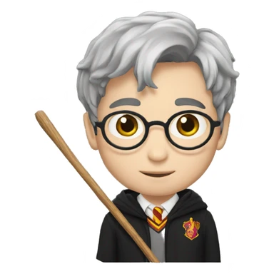 Harry Potter con la varita sticker