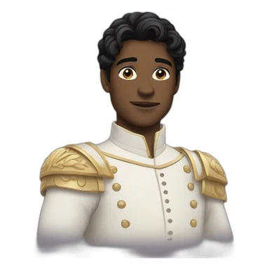 white prince with black hair sticker