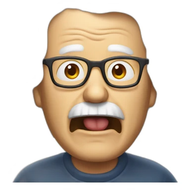 old-man yells at poutine sticker