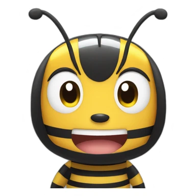 Bee in Cotoons anime sticker