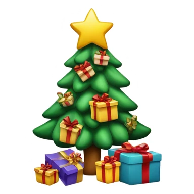 Christmas Tree with presents  sticker