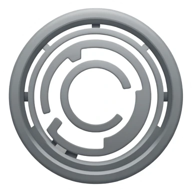 flat minimalist icon of a circle made of Crenels sticker