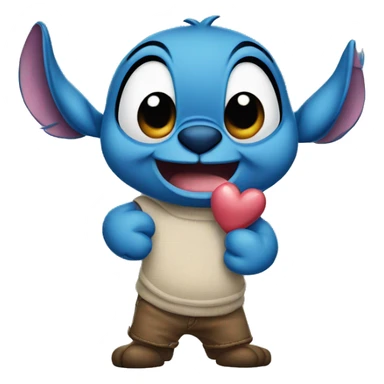 Stitch blowing a kiss sticker
