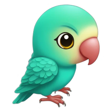 Two turquoise lovebird sticker