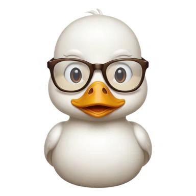 pato con gafas sticker