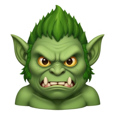 Trolls face sticker