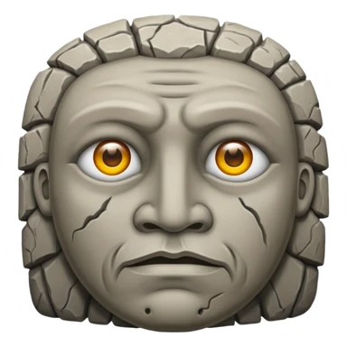 stone idol face  sticker