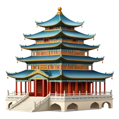 Summer Palace pavilion architecture only sticker