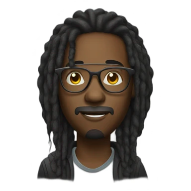 Black male film Photographer with glasses with dreadlocks sticker