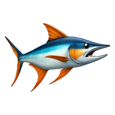 Marlin fish sticker
