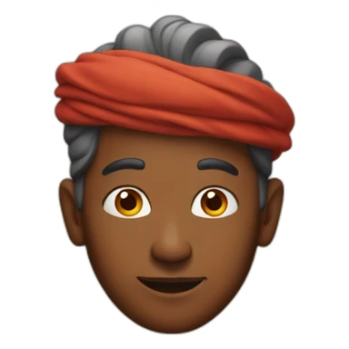 A genie with a red skin color. sticker