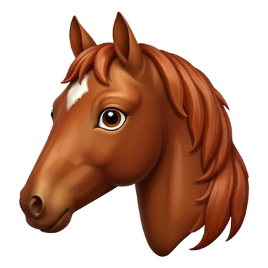 The horse's head is chestnut sticker