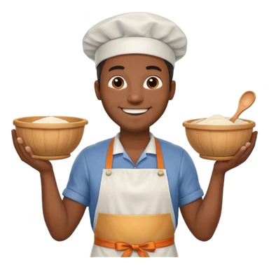 black man baker sticker