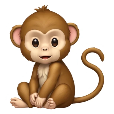 Cute monkey sanzaru sticker