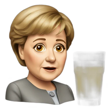 Angela Merkel drink vodka sticker