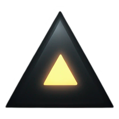black glowing triangle sticker