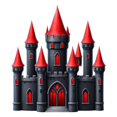 Dark Vampire Castle with the colors red and black sticker